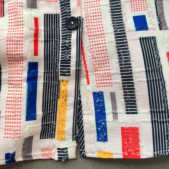 Anthropologie Hutch Willem A-Line Midi Skirt-Stripe-Women 4-Boho-Black-White-Red - Picture 6 of 12